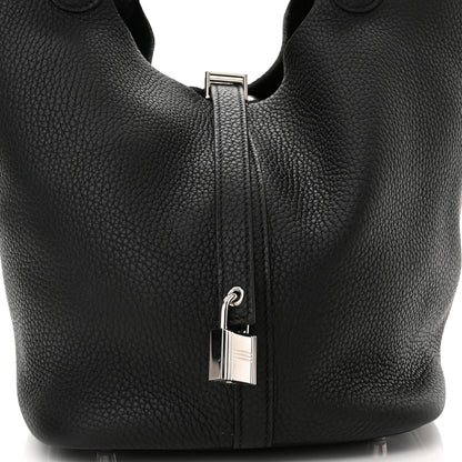 Hermes Taurillon Clemence Picotin Lock 22 MM Black 8 of 11