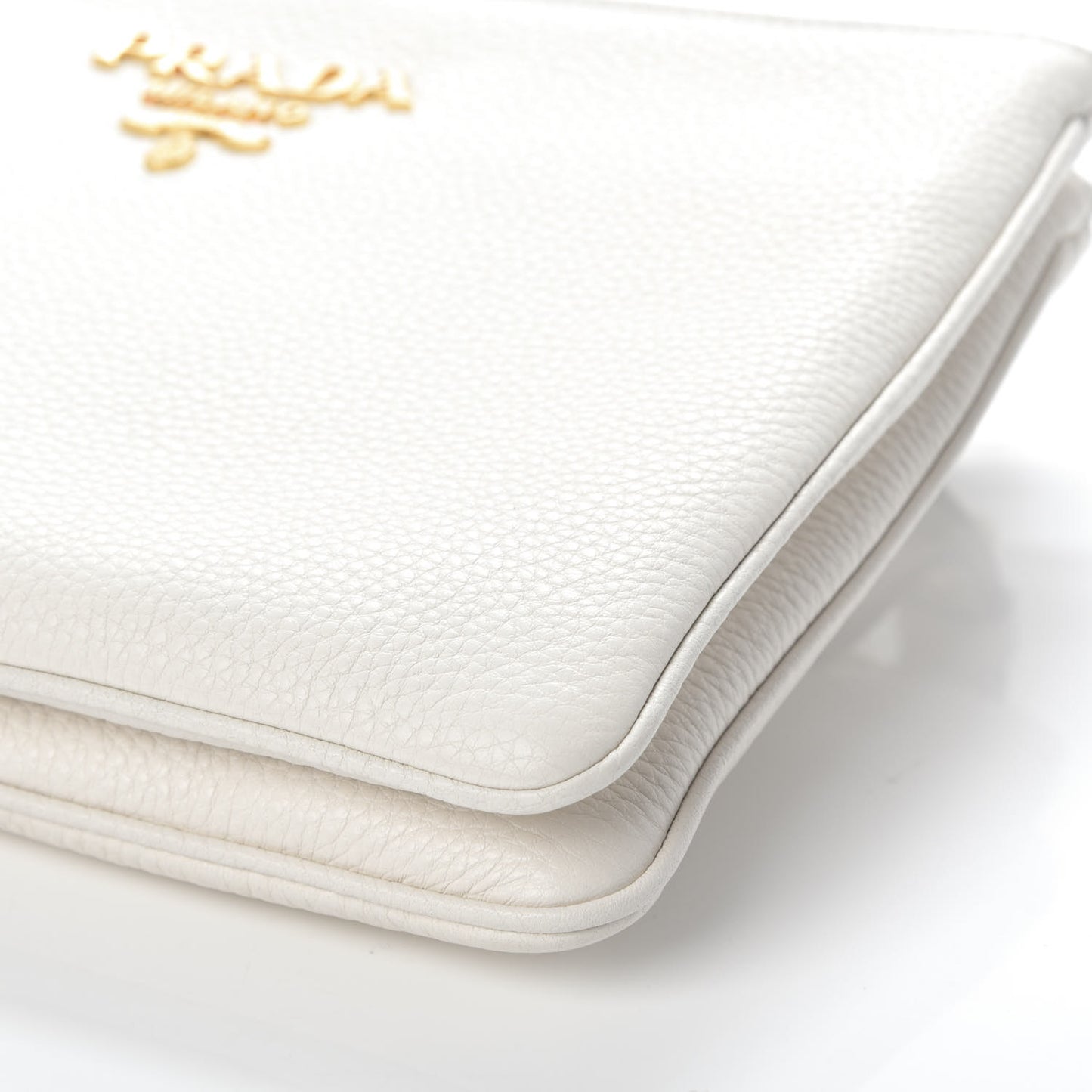 Vitello Phenix Double Zip Crossbody Bag Bianco