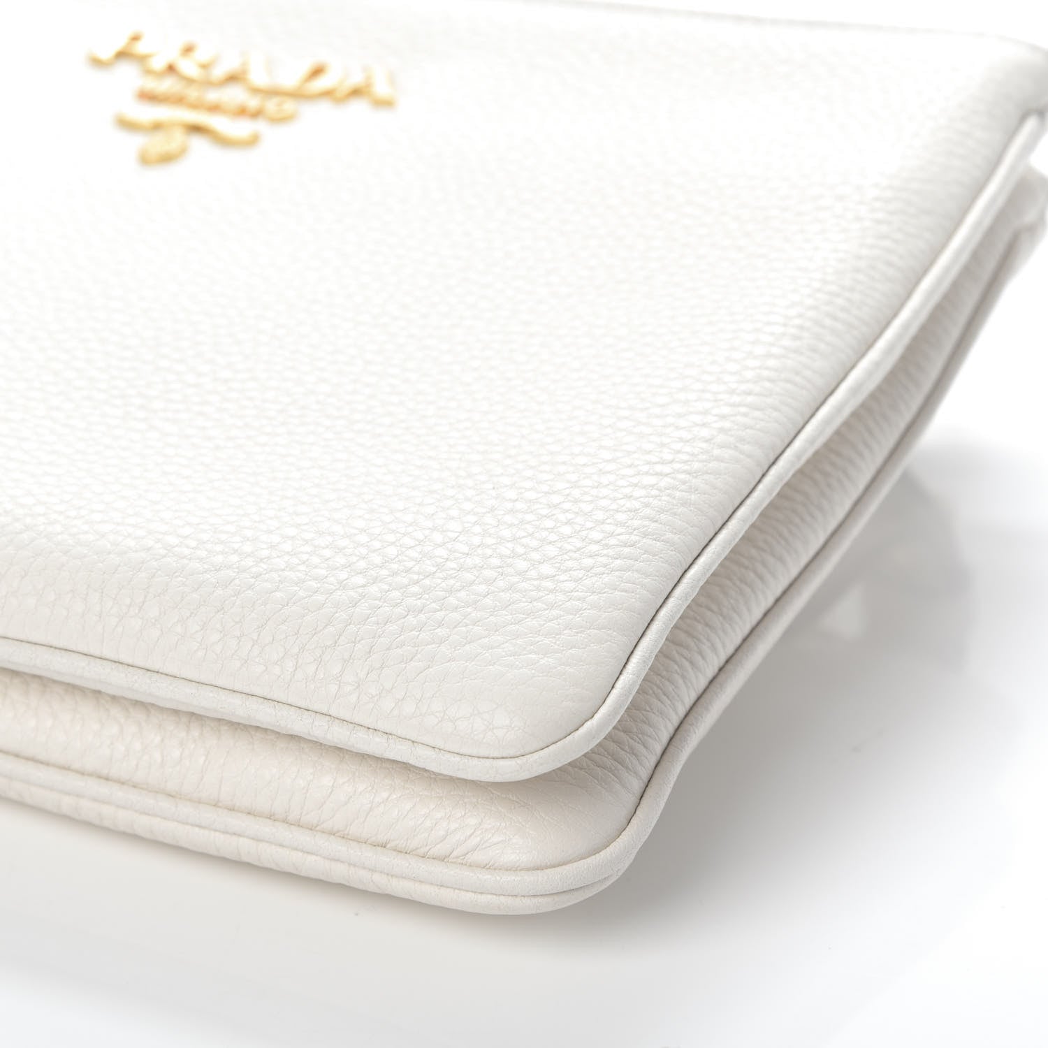 Prada Vitello Phenix Double Zip Crossbody Bag Bianco 9 of 9