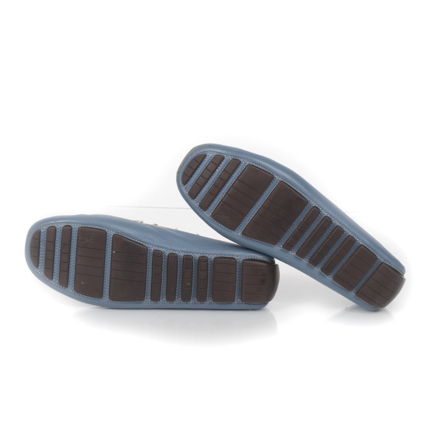 Louis Vuitton Suhali Studded Driving Loafers 37 Blue 3 of 9