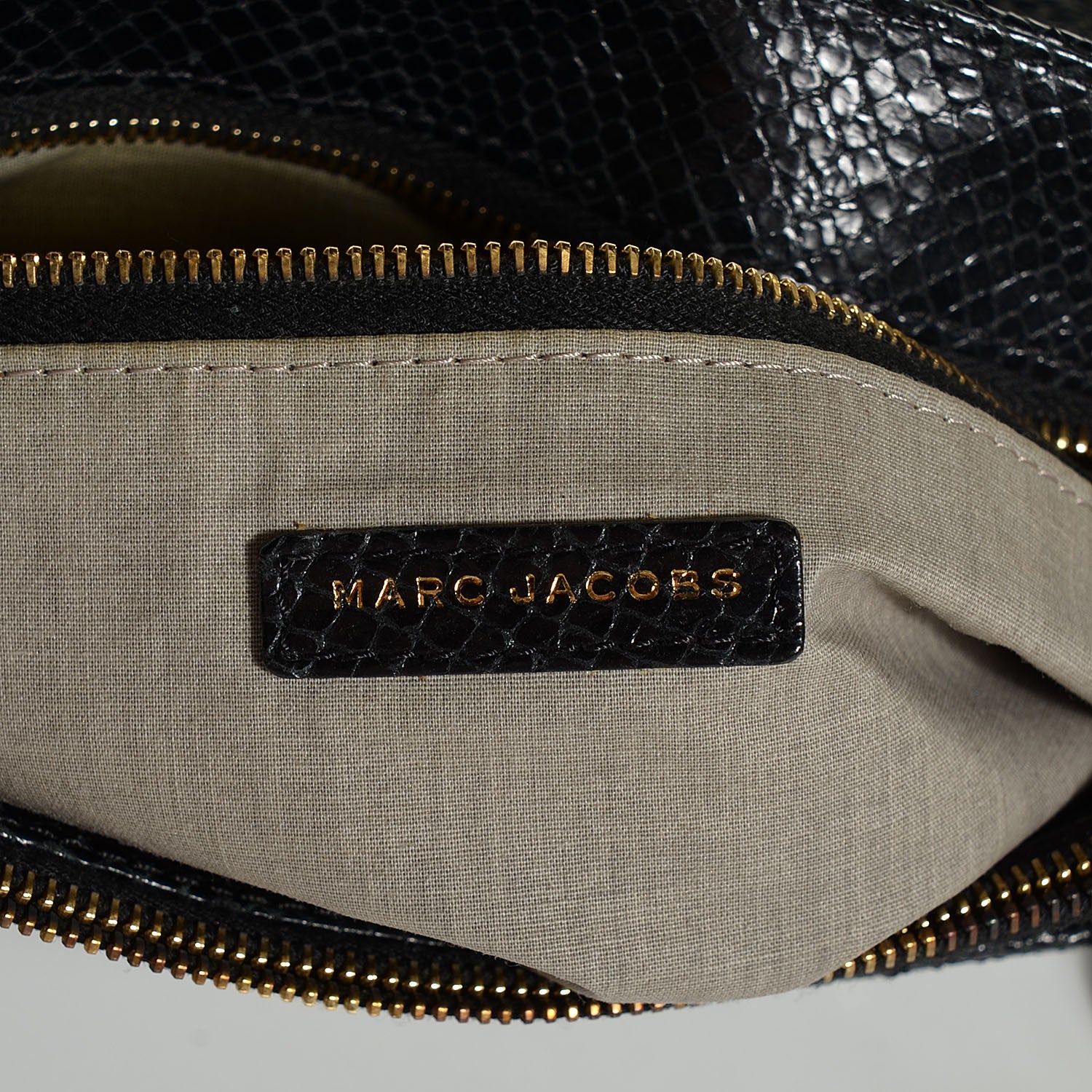 Marc Jacobs Python Embossed The Large Single Flap Black 7 of 10