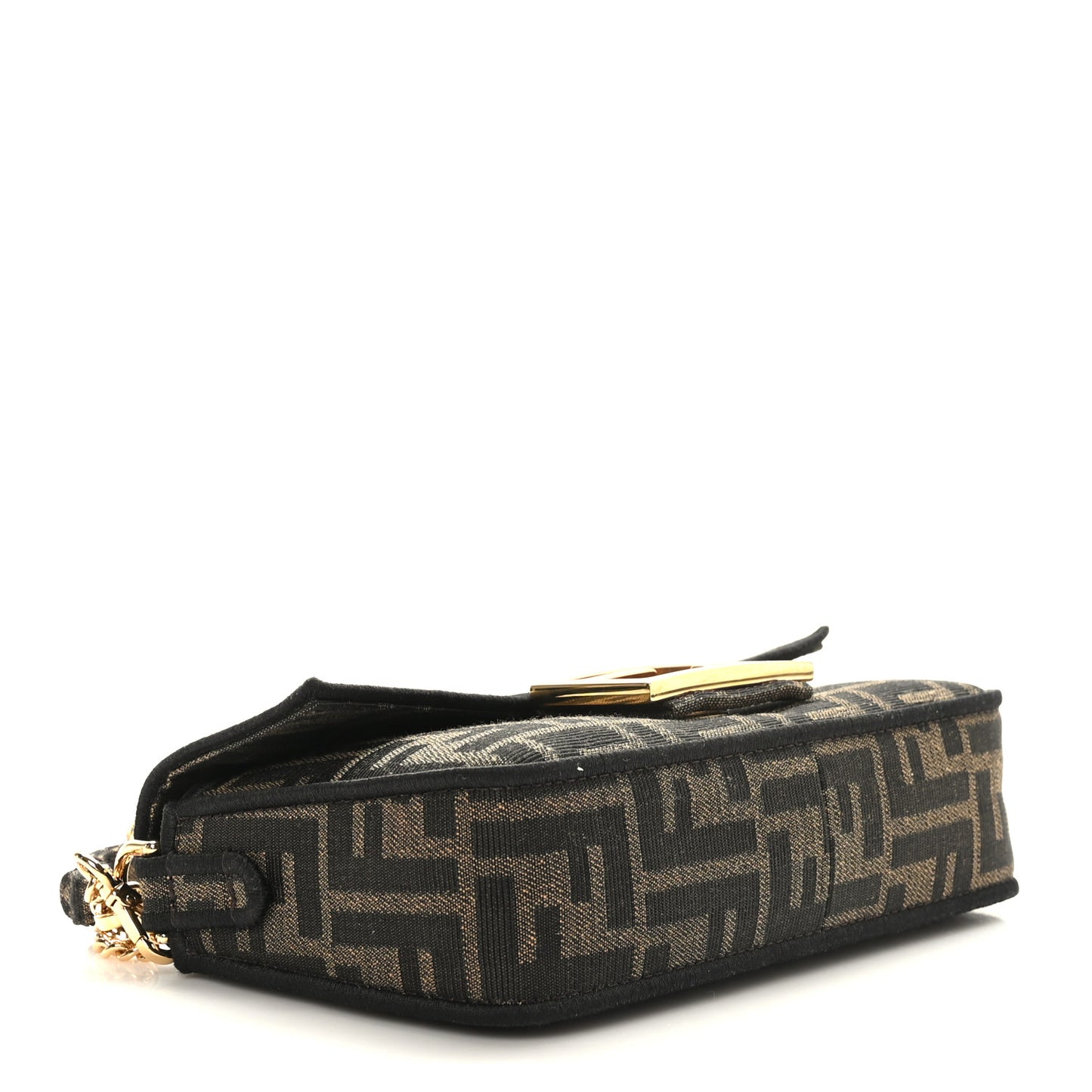 Fabric Jacquard FF 1974 Mini Baguette Tobacco Moro Black