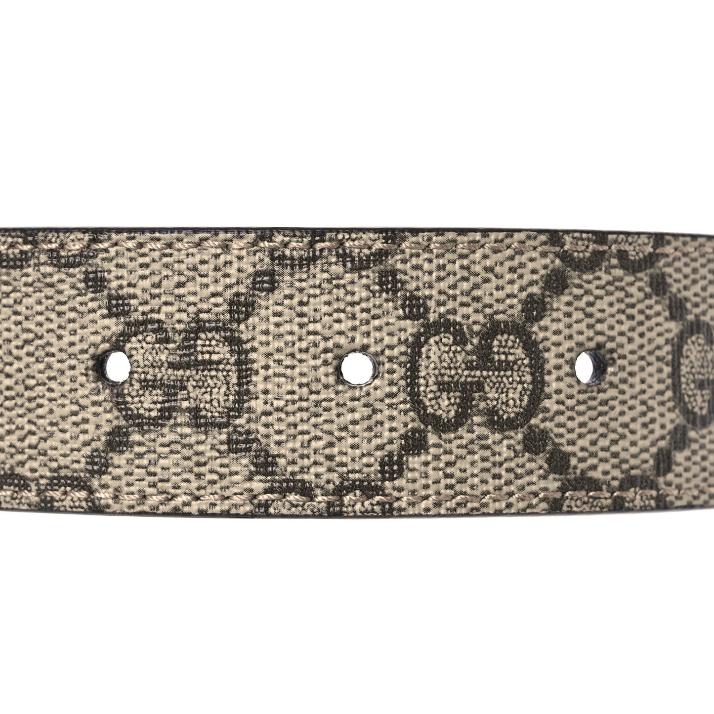 GG Supreme Monogram Plutone Calfskin Double G Reversible 30mm Belt 85 34 Beige Ebony New Acero