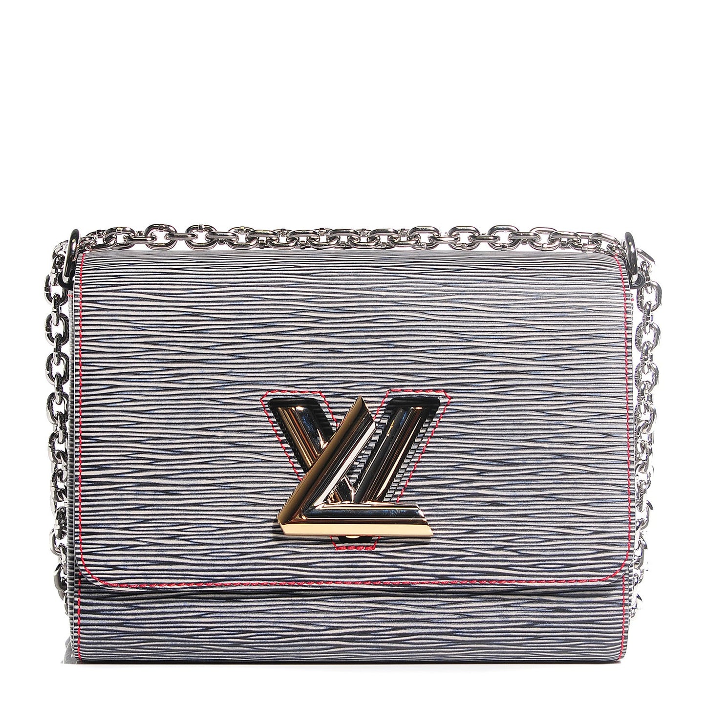 Epi Twist Shoulder Bag MM Denim Dark