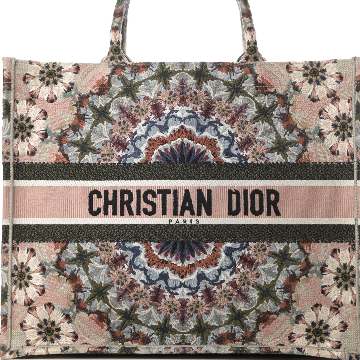 Canvas Embroidered KaleiDioroscopic Book Tote Multicolor