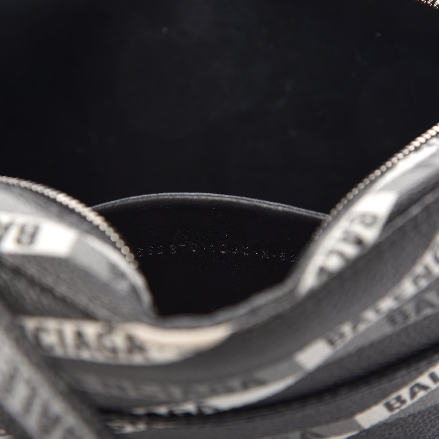 Balenciaga Coated Canvas Losange Monogram S Camera Bag Black Grey 9 of 10