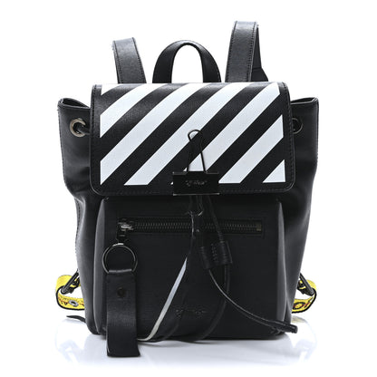 Off-White Saffiano Diag Backpack Black White 1 of 10