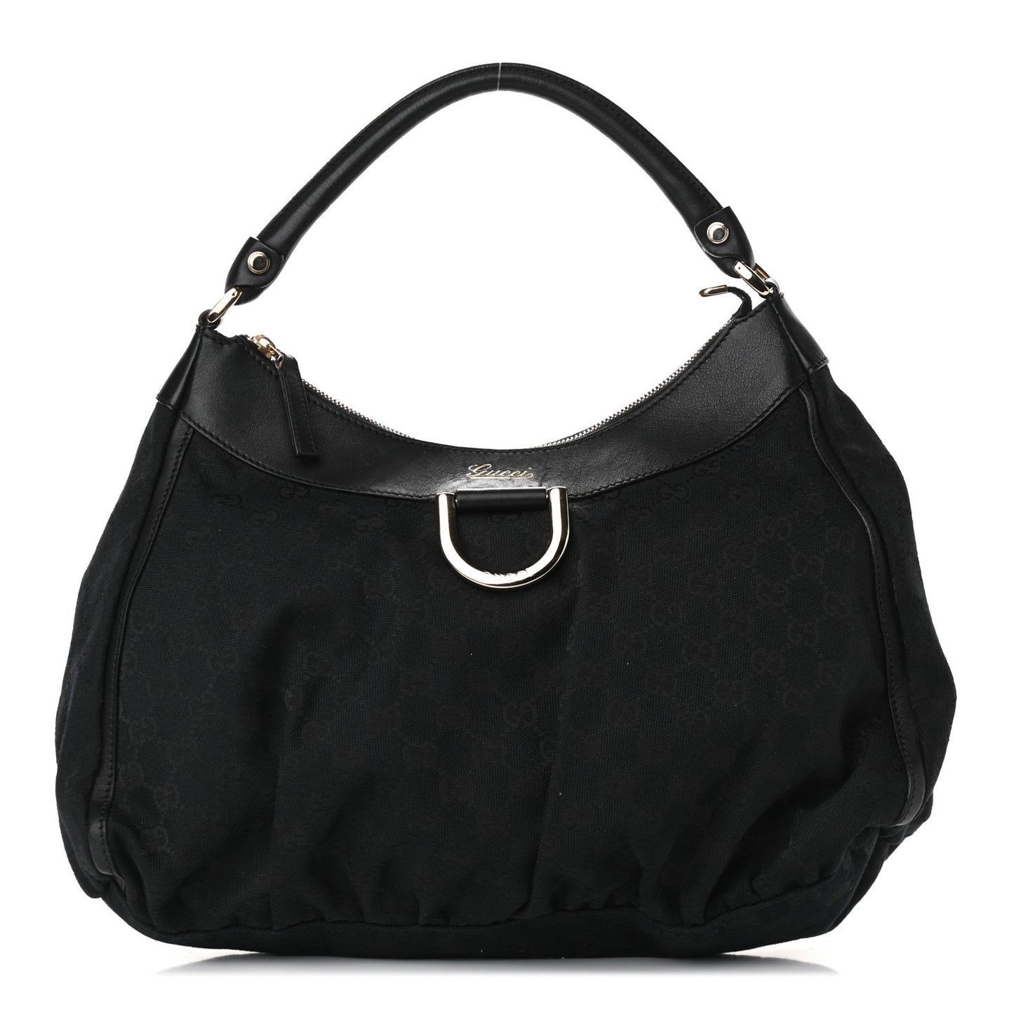 Monogram Large D Ring Hobo Black