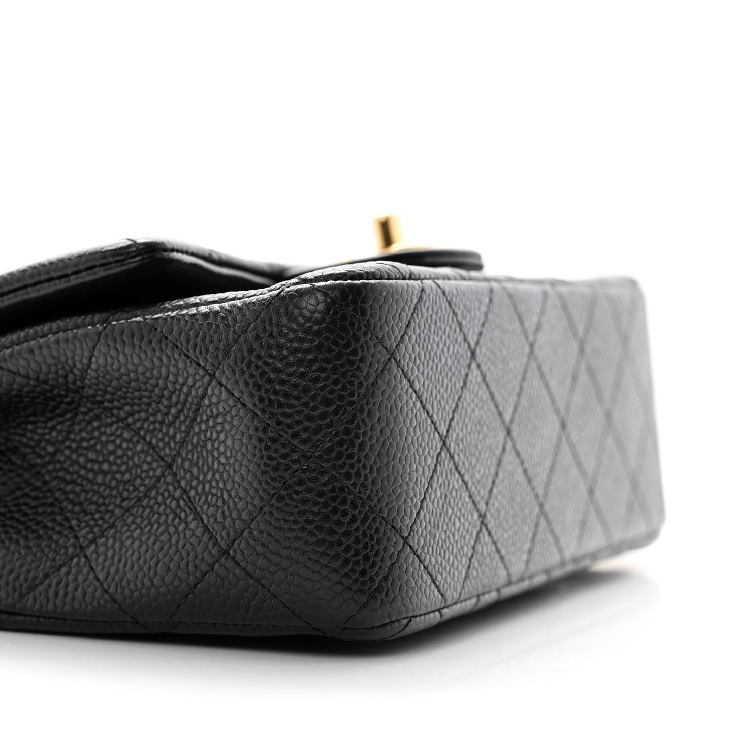 Caviar Quilted Mini Rectangular Flap Black