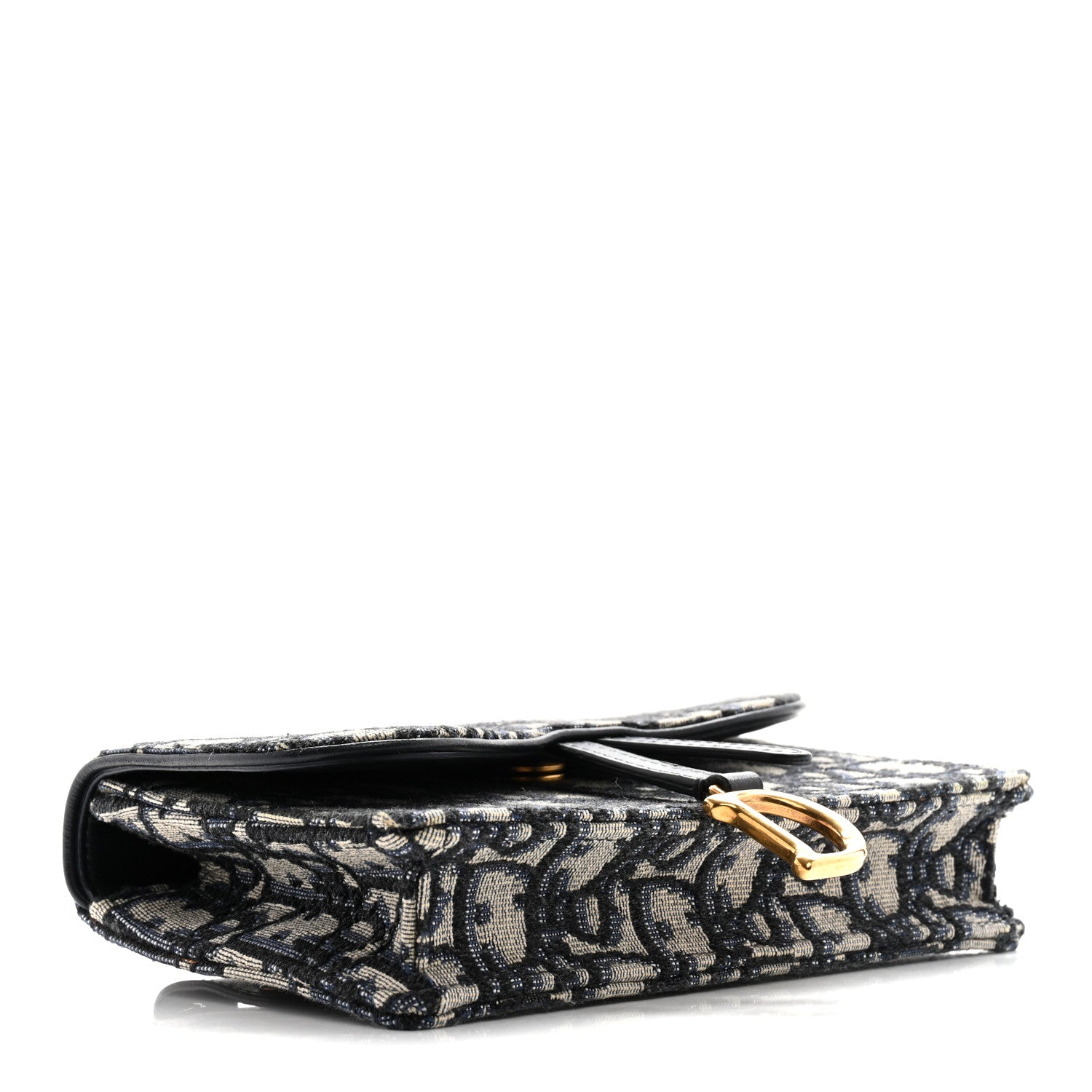 Christian Dior Oblique Saddle Belt Bag Blue 4 of 12
