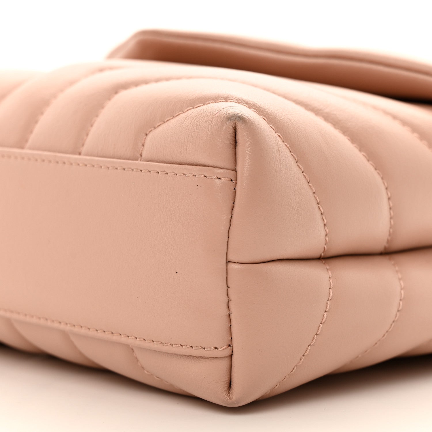 Saint Laurent Calfskin Y Quilted Monogram Toy Loulou Crossbody Bag Tender Pink 11 of 11