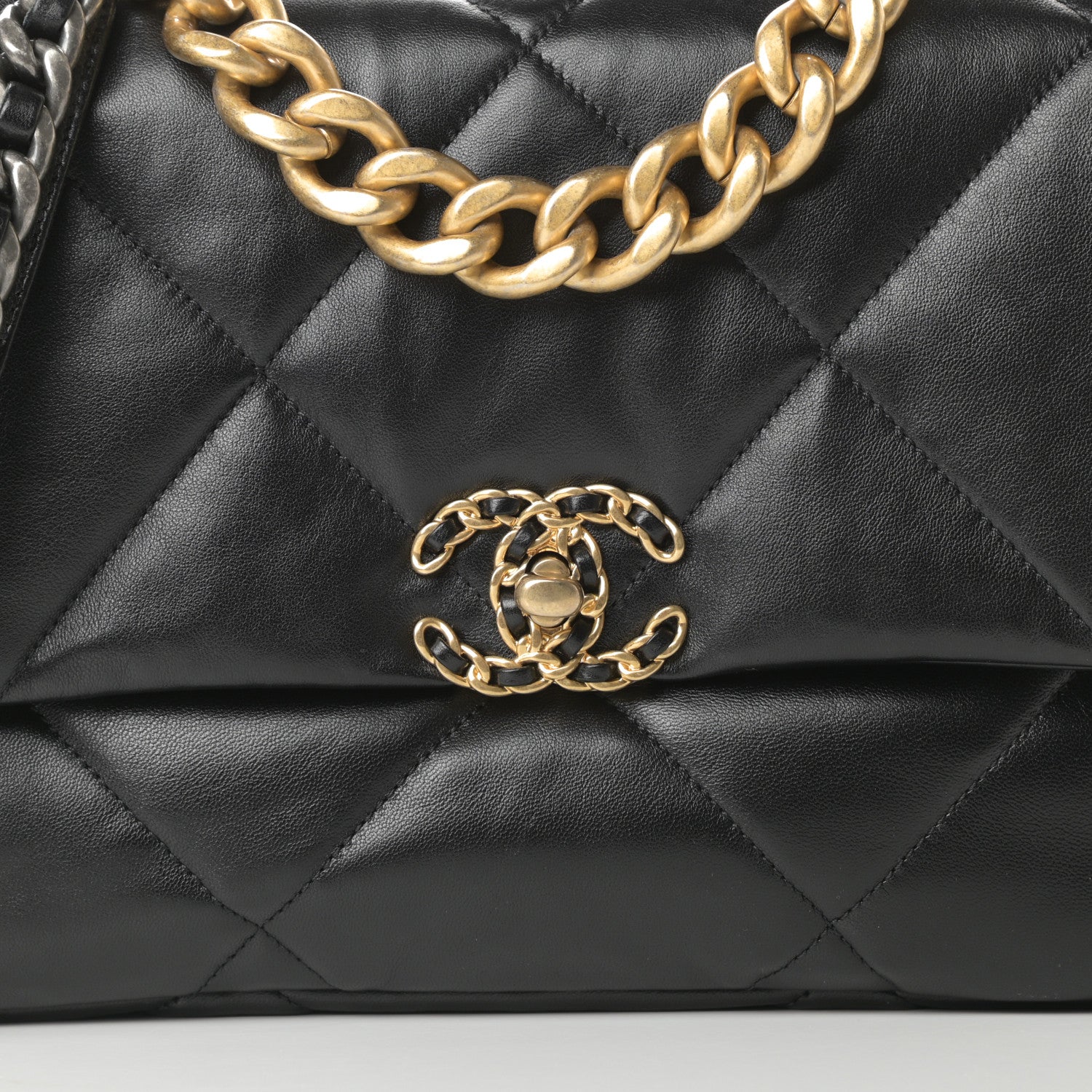 Chanel Lambskin Quilted Large Chanel 19 Flap Black 8 of 11