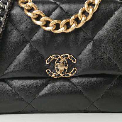 Chanel Lambskin Quilted Large Chanel 19 Flap Black 8 of 11