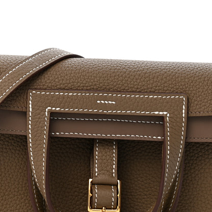 Hermes Taurillon Clemence Halzan 25 Etoupe 8 of 12
