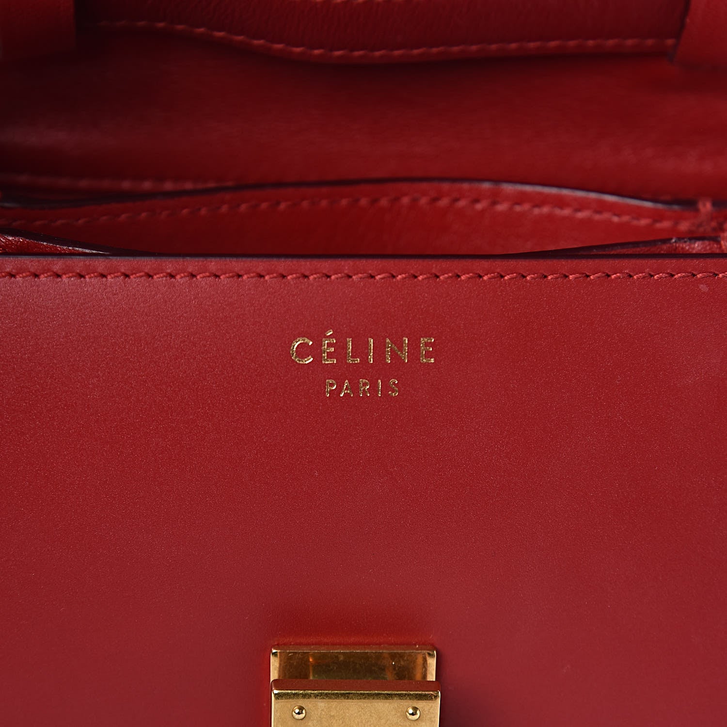 Celine Box Calfskin Small Classic Box Flap Bag Red 6 of 11