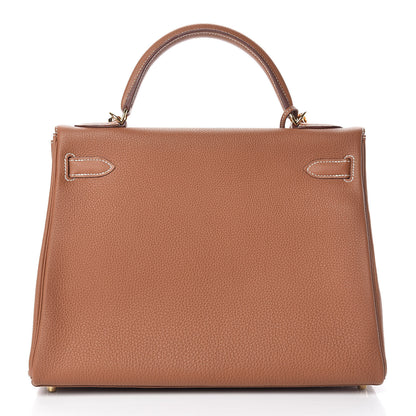 Hermes Togo Kelly Retourne 32 Gold 5 of 38