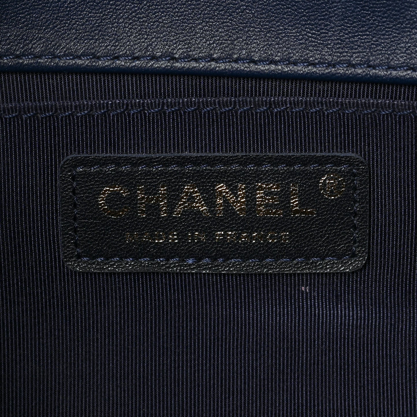 Lambskin Quilted Medium Boy Flap Dark Navy