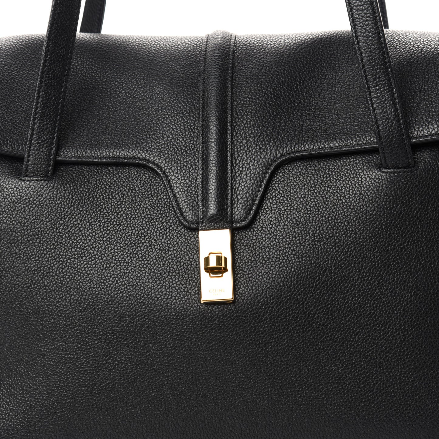 Supple Grained Calfskin Medium Soft 16 Bag Black