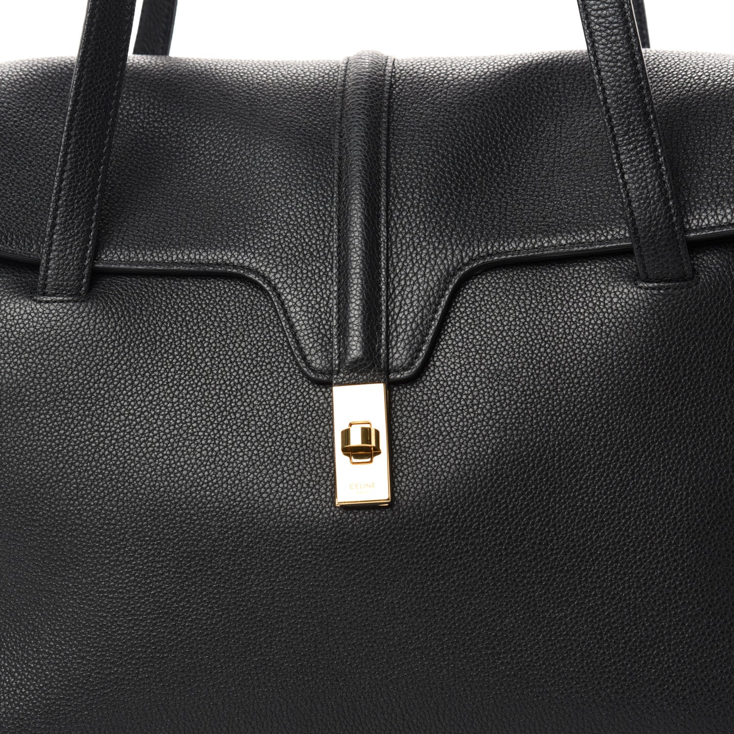 Celine Supple Grained Calfskin Medium Soft 16 Bag Black 10 of 10