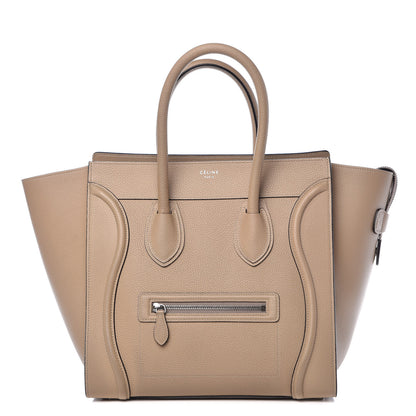 Celine Drummed Calfskin Mini Luggage Dune 1 of 10