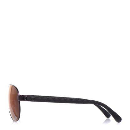 Chanel Mirrored Aviator Sunglasses 4204-Q Purple 3 of 8
