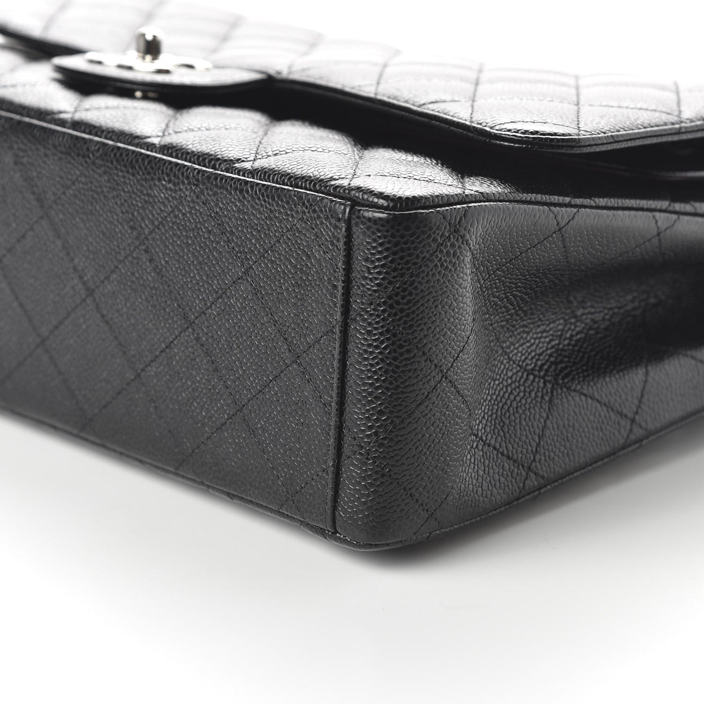 Caviar Quilted Maxi Double Flap Black