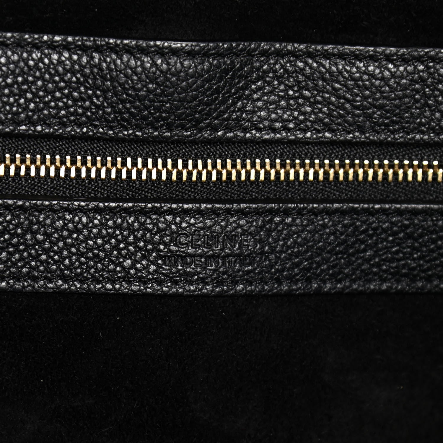 Celine Soft Grained Calfskin Small Belt Cabas Phantom Black 6 of 12