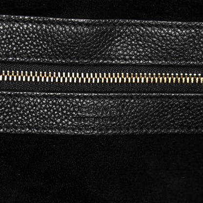 Celine Soft Grained Calfskin Small Belt Cabas Phantom Black 6 of 12