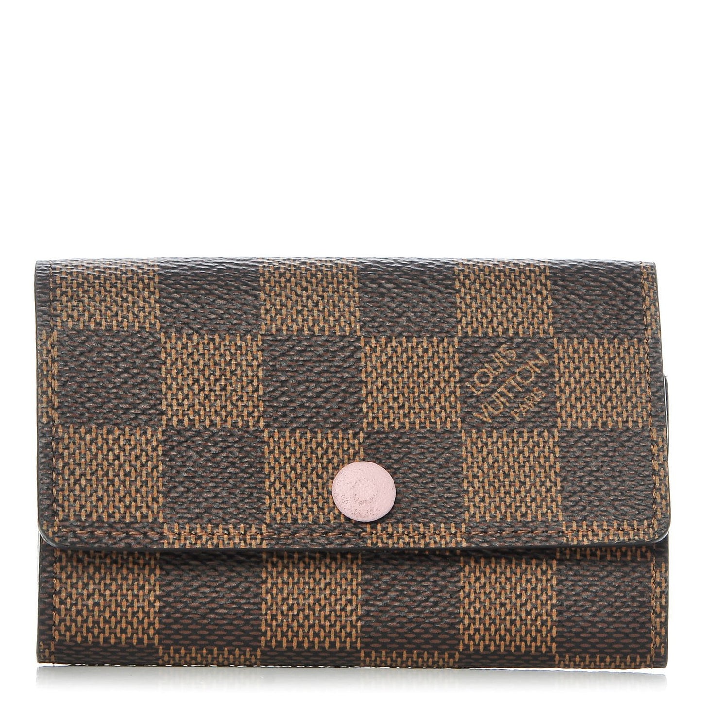 Damier Ebene Multicles 6 Key Holder Rose Ballerine