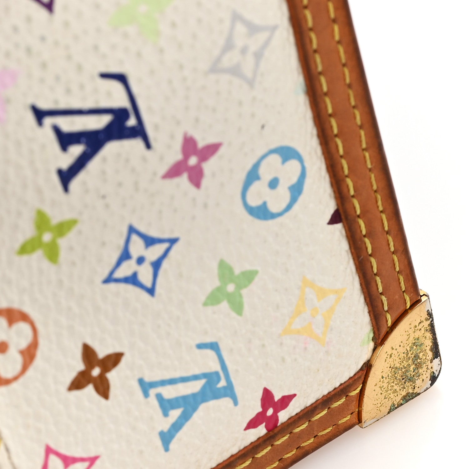 Louis Vuitton Monogram Multicolor Key Pouch White 7 of 7