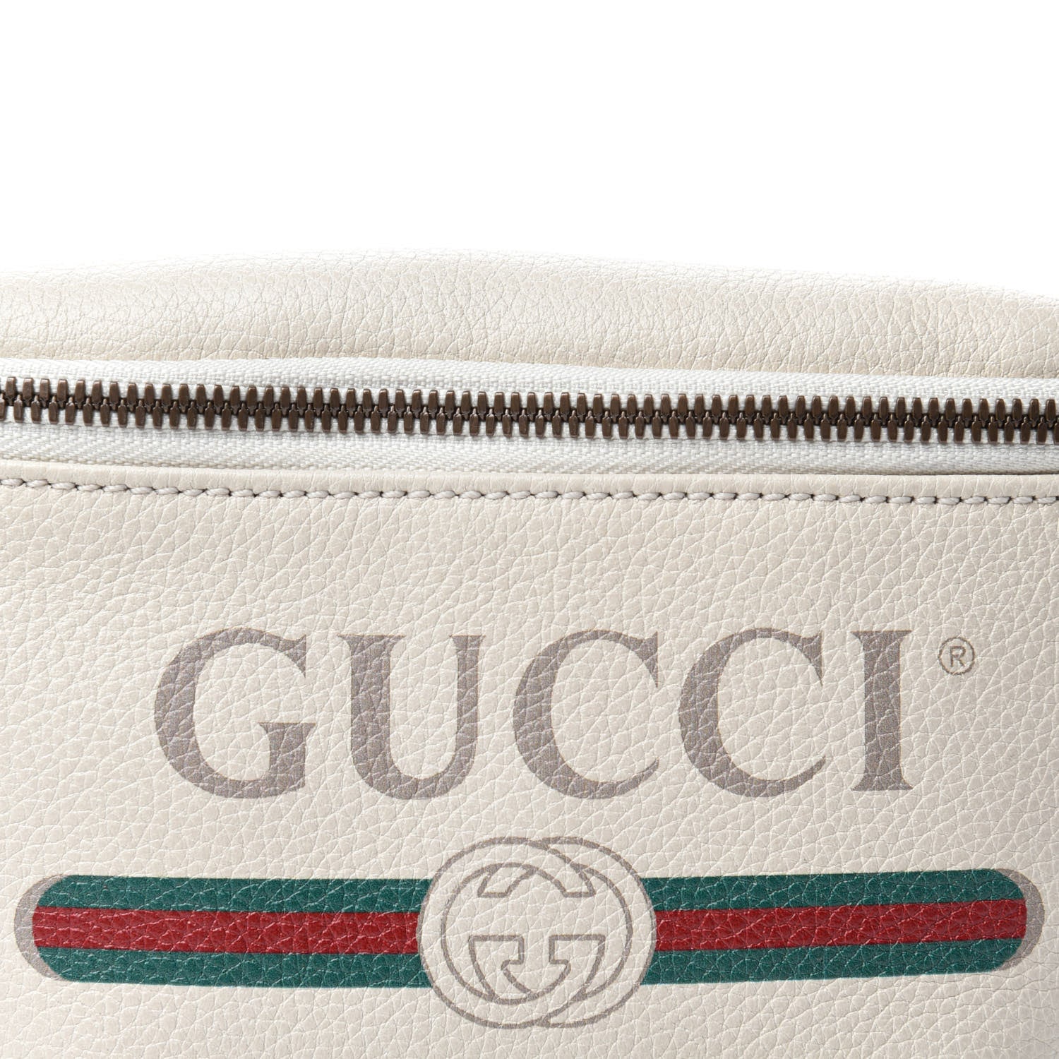 Gucci Grained Calfskin Small Logo Belt Bag White 10 of 10