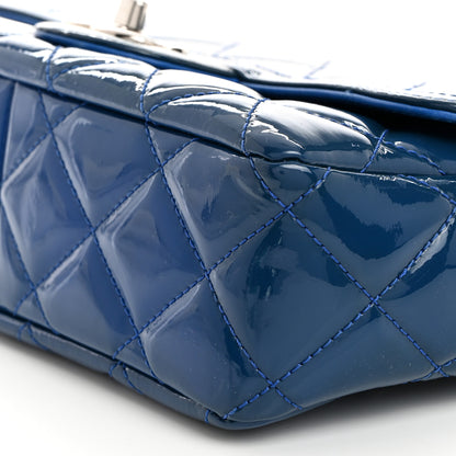 Chanel Patent Quilted Small Coco Shine Flap Blue 10 of 10