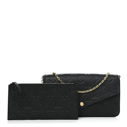 Louis Vuitton Empreinte Pochette Felicie Chain Wallet Black 1 of 8