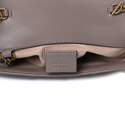Gucci Calfskin Matelasse Super Mini GG Marmont Shoulder Bag Porcelain Rose 6 of 11