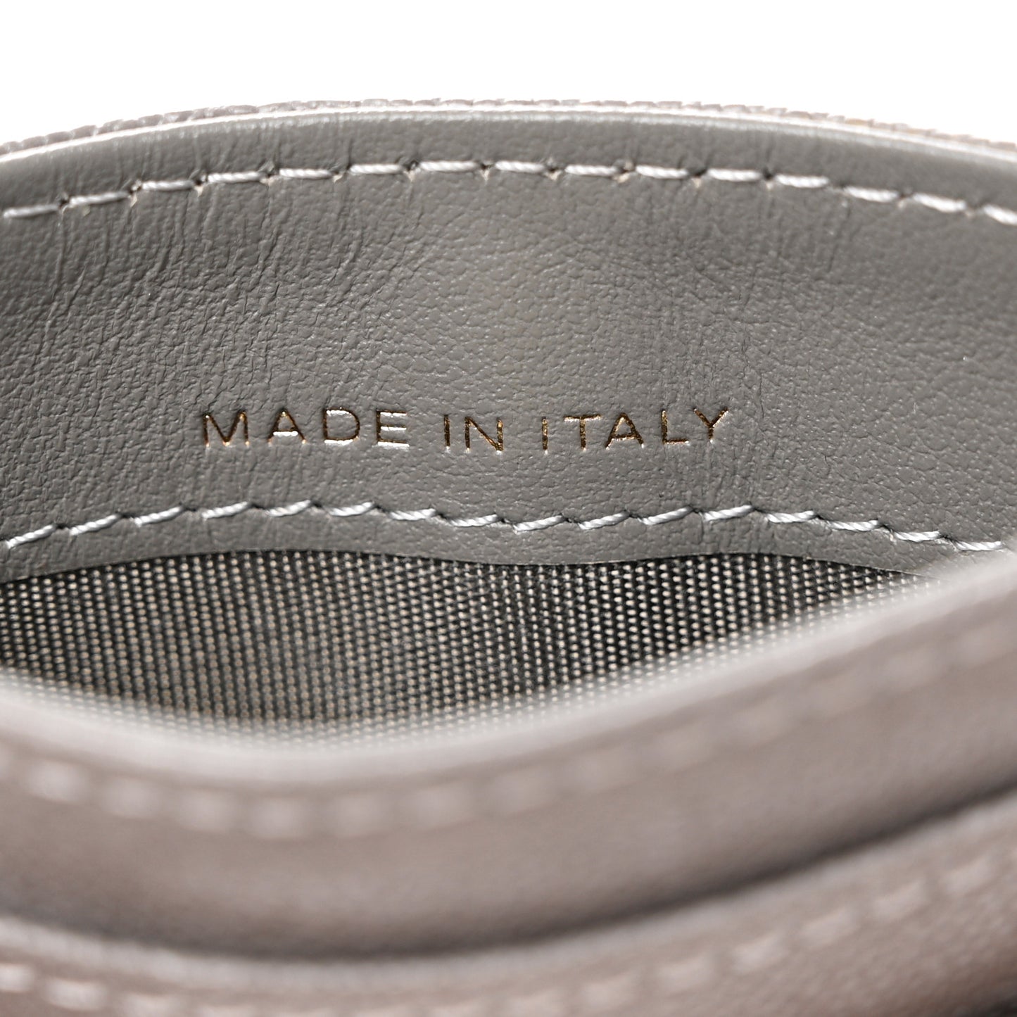 Caviar Quilted Boy Card Holder Grey