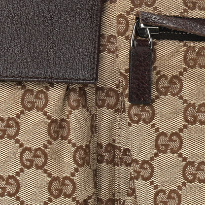 Gucci GG Monogram Double Pocket Belt Bag Dark Brown 10 of 15