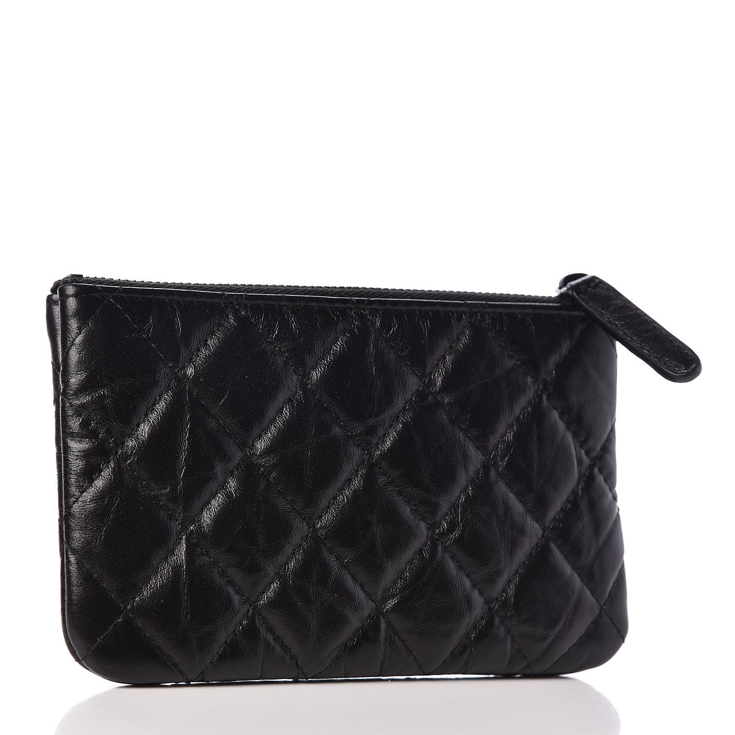 Chanel Aged Calfskin Quilted Reissue Cosmetic Case Black 3 of 8