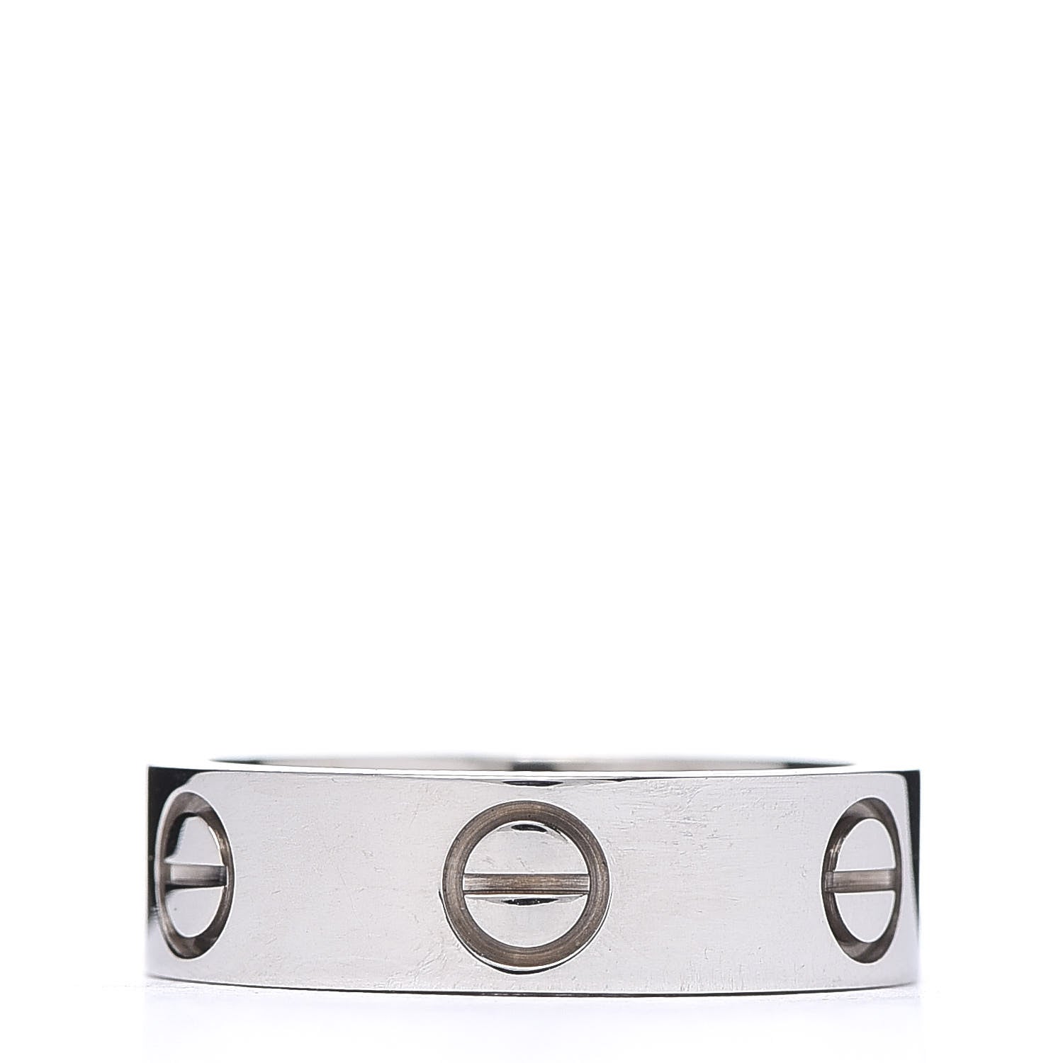 Cartier 18K White Gold 5.5mm LOVE Ring 51 5.75 3 of 4