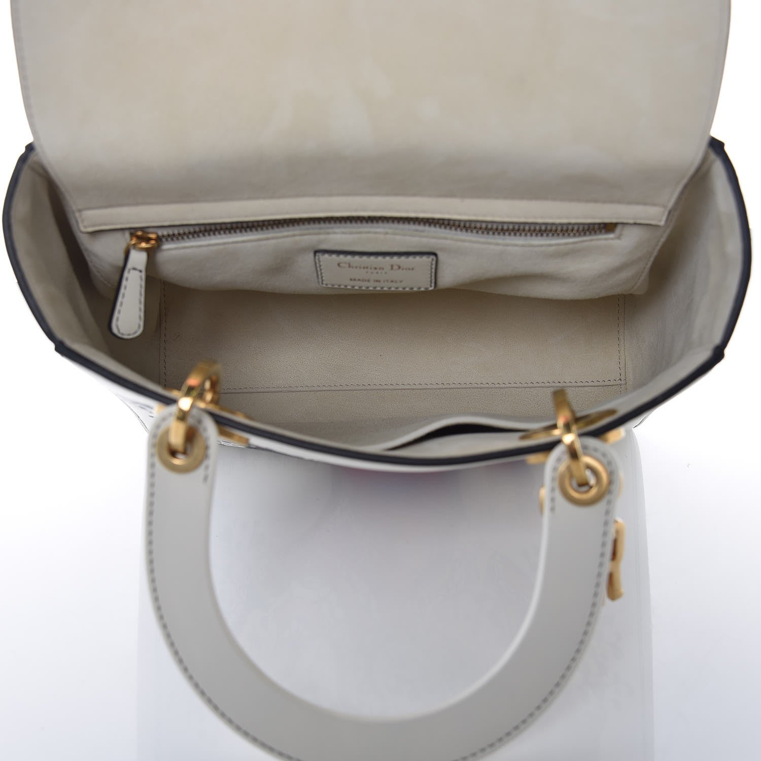 Christian Dior Calfskin Niki De Saint Phalle Medium Supple Lady Dior Off White 5 of 7