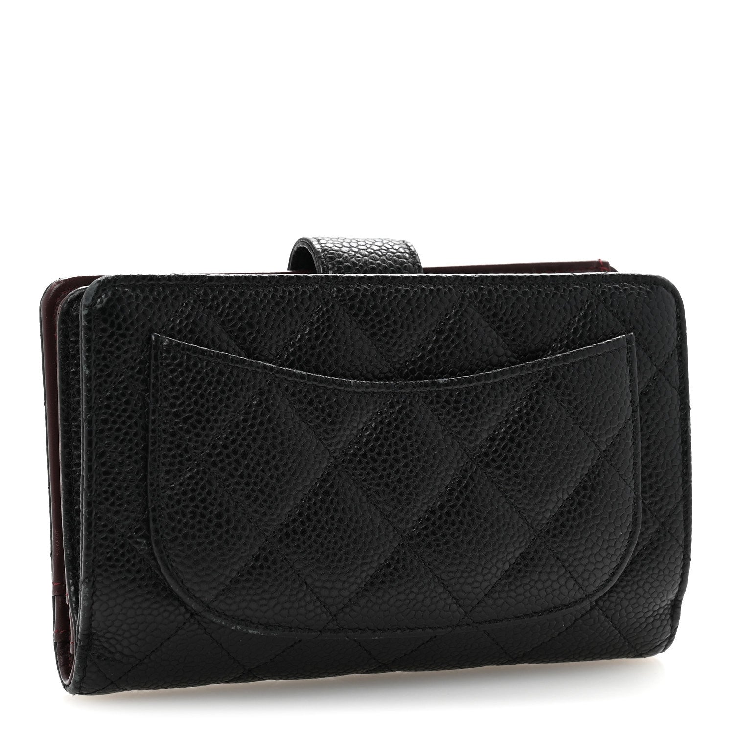 Chanel Caviar Quilted Zipped Pocket Wallet Black 3 of 12