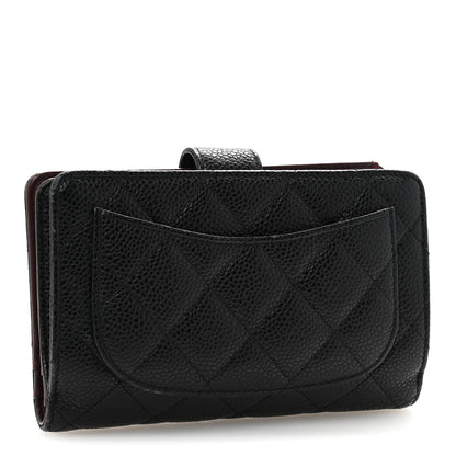 Chanel Caviar Quilted Zipped Pocket Wallet Black 3 of 12