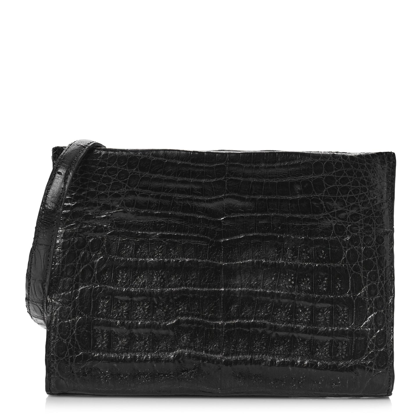 Crocodile Crossbody Bag Black