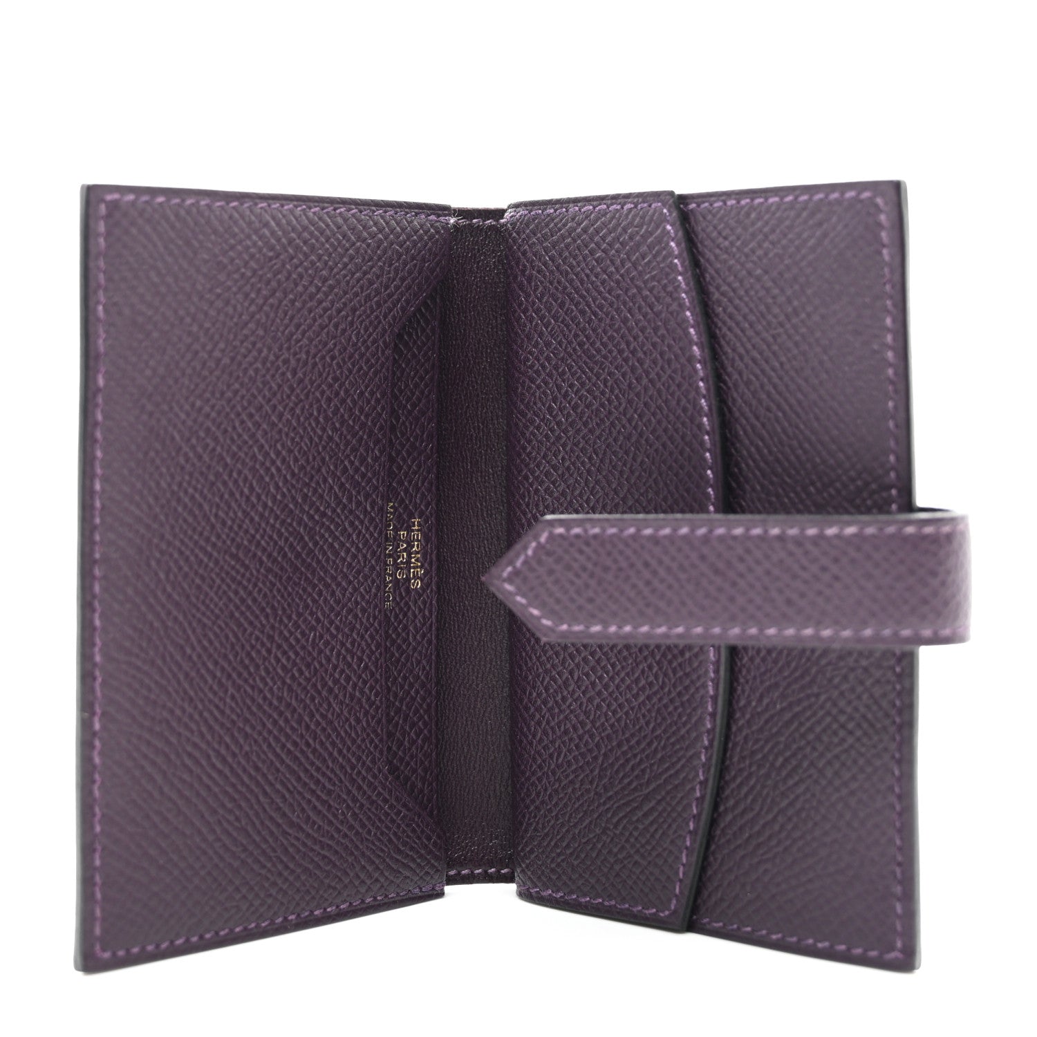 Hermes Epsom Mini Bearn Wallet Raisin 5 of 9
