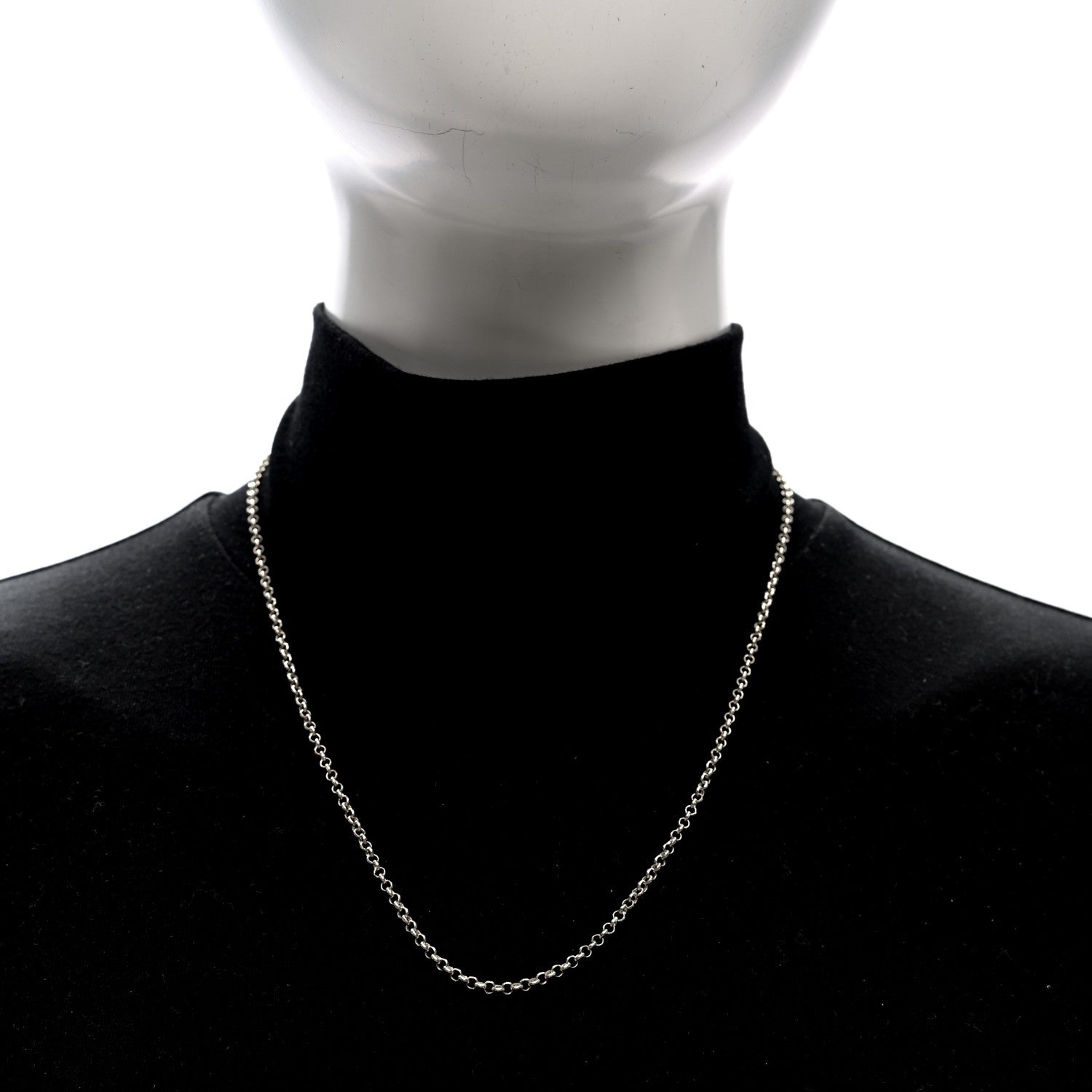 Chrome Hearts Sterling Silver Roll Chain Necklace 20