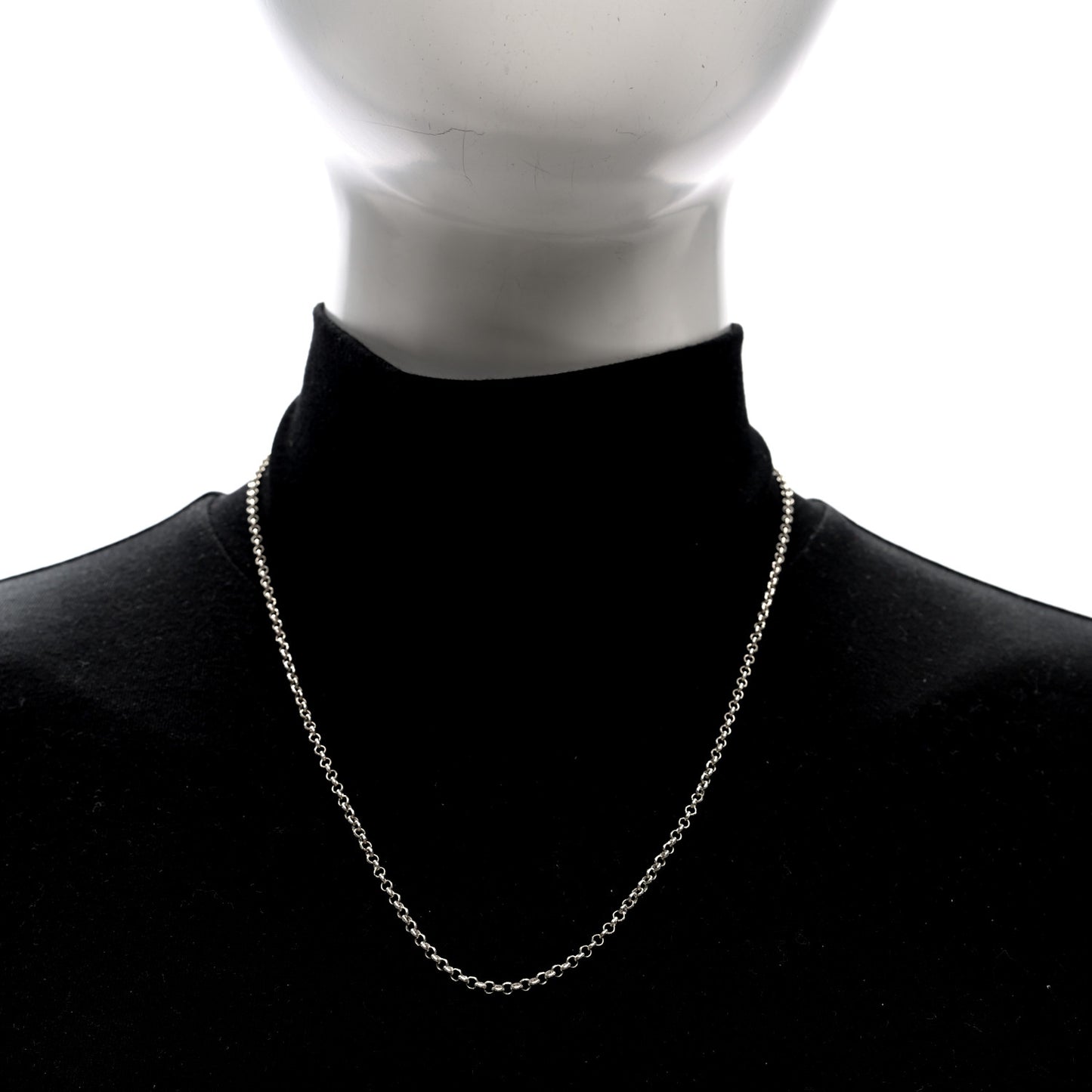 Sterling Silver Roll Chain Necklace 20"