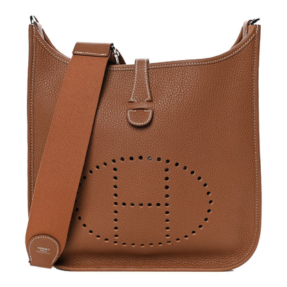 Hermes Taurillon Clemence Evelyne III PM Gold 1 of 6