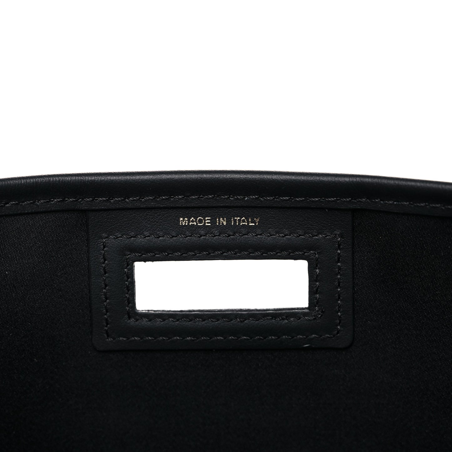Glazed Fabric Vitello Century FF 1974 Stamp Patch Medium Peekaboo Defender Cover Mogano Panna Black