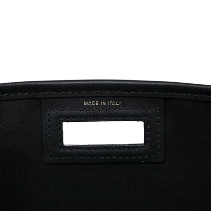 Fendi Glazed Fabric Vitello Century FF 1974 Stamp Patch Medium Peekaboo Defender Cover Mogano Panna Black 6 of 12