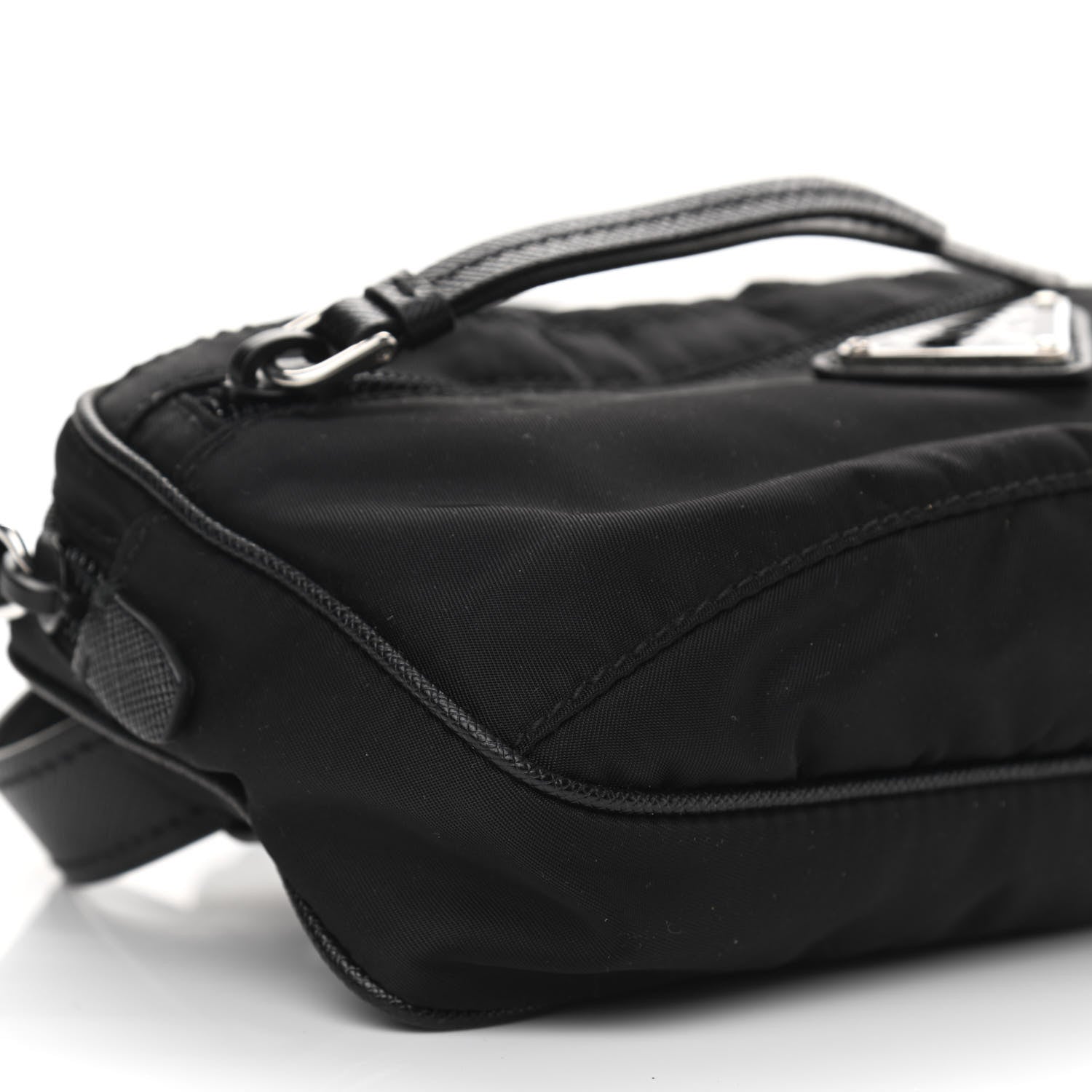 Prada Tessuto Nylon Saffiano Belt Bag Black 10 of 11