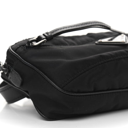 Prada Tessuto Nylon Saffiano Belt Bag Black 10 of 11